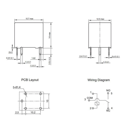 Przekaźnik samochodowy HFKW SPDT, 12V, 20A
