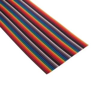 Przewód wstążkowy AWG28, 10 żył, raster 1,27 mm, kolorowy, 1 mb