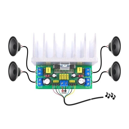 Wzmacniacz 4x35W z TDA7385 - KIT AVT 1611