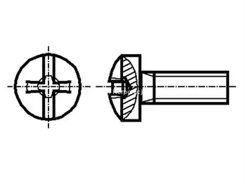 Śruba łeb walcowy nacięcie uniwersalne ocynk M3x12mm