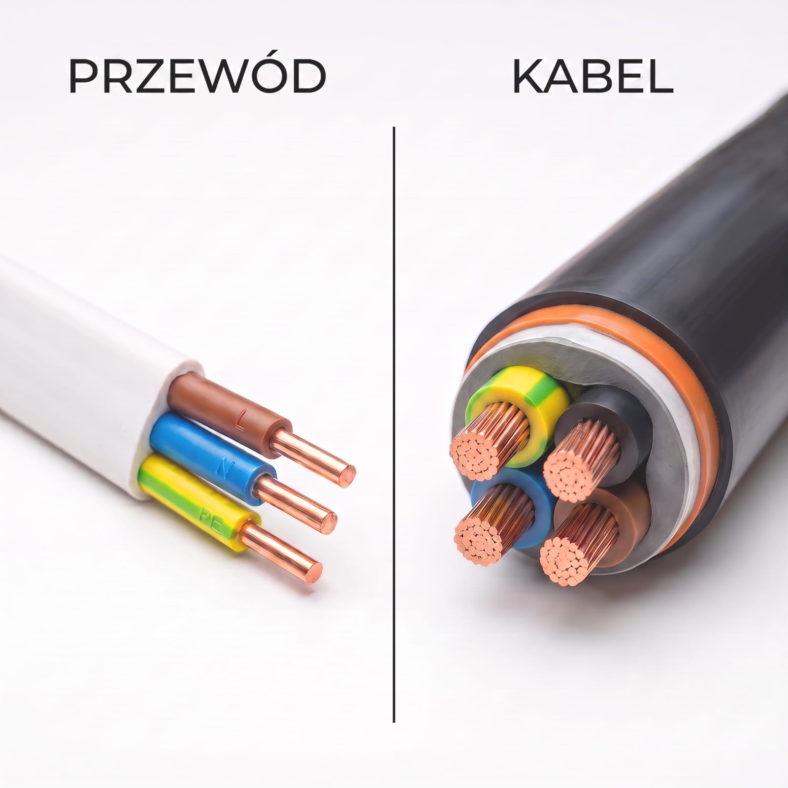 Różnice między kablem a przewodem