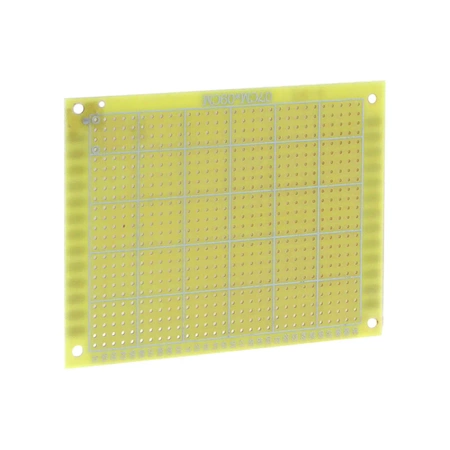 Płytka uniwersalna 7 x 9 cm, jednostronna, raster 2,54 mm, żółta, PU11