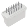 Złącze OBD męskie z pinami i blokadą przewodów, ABS, jasnoszare, Kradex ZOBD CAP PLUG J