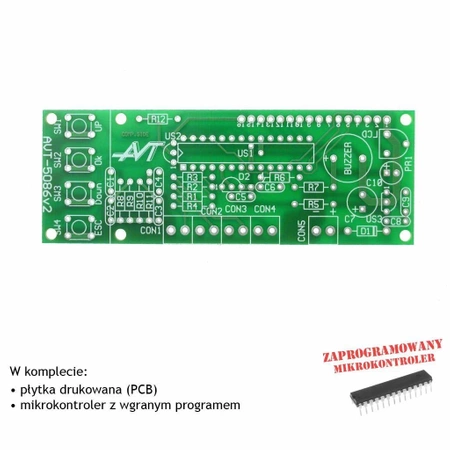 Programowany 4-kanałowy komparator / woltomierz, PCB i mikroprocesor do projektu AVT5086