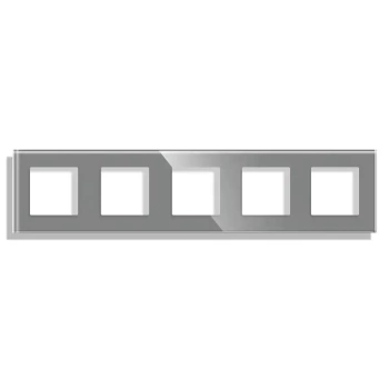 Ramka szklana - pięciokrotna - szara - do modułów Tawoia Glass