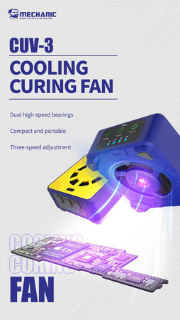 Lampa UV CUV-3, z wentylatorem, akumulator 800 mAh, USB-C, Mechanic