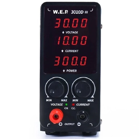 Zasilacz laboratoryjny 0-30V/0-10A 300W LED - WEP 3010D-III