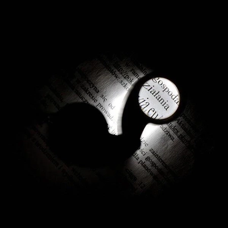 Składana lupa kieszonkowa, jubilerska 2 LED 40x