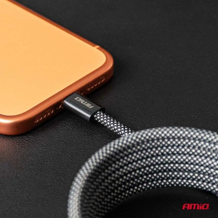 Kabel USB-C - USB-C, 60 W, 1 m, magnetyczny, AMiO