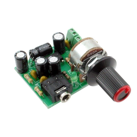 Prosty wzmacniacz słuchawkowy z układem TDA2822 - zlutowany KIT AVT 1782