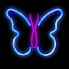 Neon LED "motyl", dekoracja LED 22,5x19,5cm zasilanie z baterii lub USB
