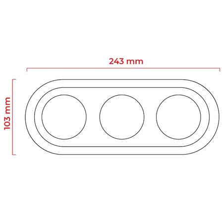 Ramka potrójna ceramiczna biała Ceramic Loft
