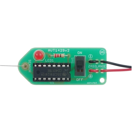 Miniaturowy wykrywacz przewodów sieciowych - detektor pola elektrycznego - KIT AVT 1429