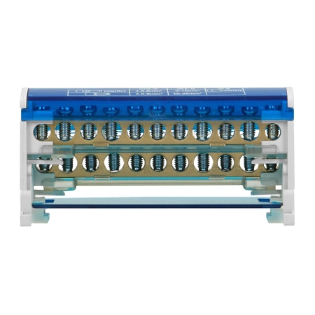 Blok rozdzielczy 2-rzędowy, 11 przewodów, ORNO 8201
