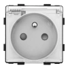 Moduł - gniazdo elektryczne IP44 z klapką - szary - Tawoia Glass