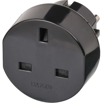 Adapter podrozny wtyk PL na gniazdo UK, 250 V 13 A, do Wielkiej Brytanii