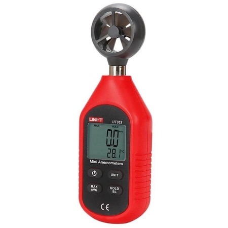 Anemometr Uni-T UT-363, 0-30 m/s, pomiar temperatury -10 do 50°C