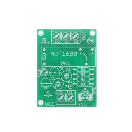 Regulator temperatury 10-80°C 12 V z przekaźnikiem - PCB do projektu AVT 1699