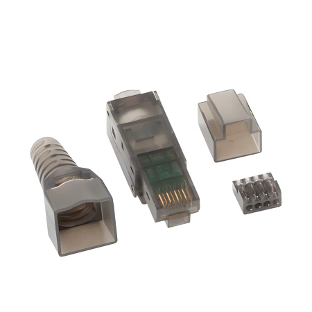 Wtyk LAN beznarzędziowy RJ45 8P8C kat 6A UTP do linki i do drutu Lanberg