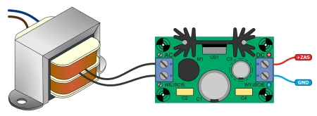 Uniwersalny moduł zasilający 15V - KIT AVT 1895/15