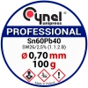 Cyna lutownicza Sn60Pb40 z topnikiem SW26, średnica 0,7 mm, szpula 100 g, Cynel