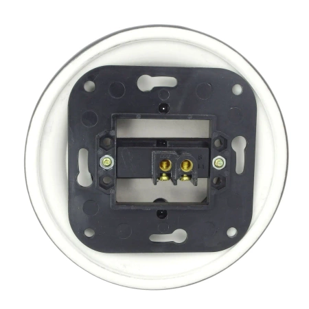 Włącznik światła z ramką, ceramiczny, montaż podtynkowy, kolor czarny Ceramic Loft