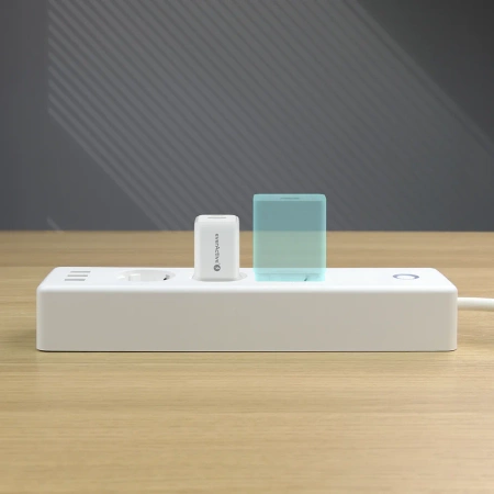 Ładowarka sieciowa everActive GaN SC-450Q z gniazdem USB oraz USB-C PD PPS QC4+ 45W