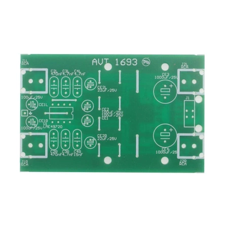 Przedwzmacniacz gramofonowy stereo MM RIAA - PCB do projektu AVT 1693