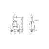 Przełącznik dźwigniowy ON-OFF-ON KN3C-103A 3-poz. pojedynczy SPDT 3P