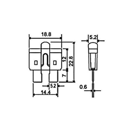 Bezpiecznik samochodowy STANDARD z diodą LED 10A czerwony