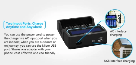 Ładowarka do akumulatorów cylindrycznych Li-ion 18650 Xtar X4