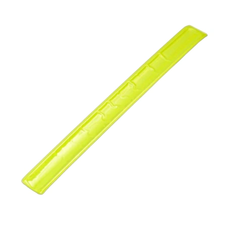 Opaska odblaskowa samozaciskowa 30 cm, żółta, na rękę i nogawkę, AMiO CC42253