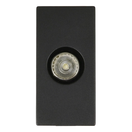 Moduł 1/2 - gniazdo antenowe TV - czarny - kompatybilny z ramkami Tawoia Glass