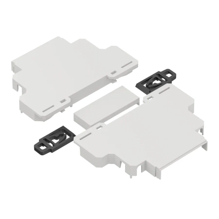 Obudowa modułowa na szynę DIN ZD1001J-B, 90 × 18 × 65 mm, ABS, szara, Kradex