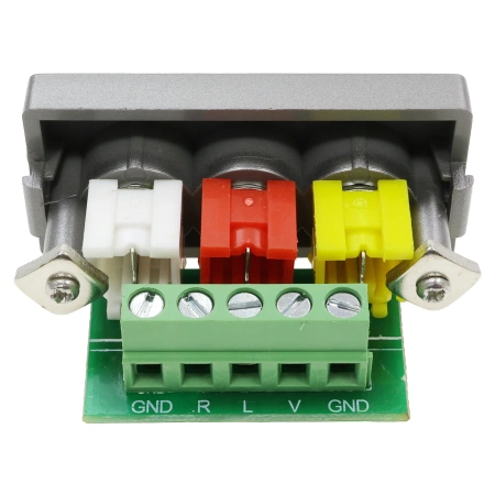 Moduł 1/2 - 3 gniazda RCA Audio&Video - szary - kompatybilny z ramkami Tawoia Glass