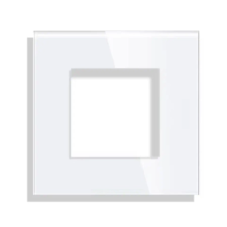 Ramka szklana - pojedyncza - biała - do modułów Tawoia Glass