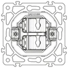 Gniazdo komputerowo-telefoniczne RJ45 i RJ11, kwadratowe, białe, podtynkowe, moduł bez ramki, QUAD