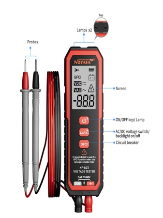 Tester Napięcia AC/DC 100mV-610V Noyafa NF-823