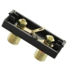 2 gniazda banan 4mm Audio Stereo czarny, moduł 1/2 do ramki Tawoia Glass
