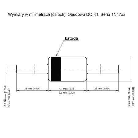 Dioda Zenera 1.3W 33V