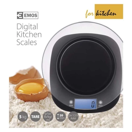 Waga kuchenna do 5kg, Emos EV025 czarna