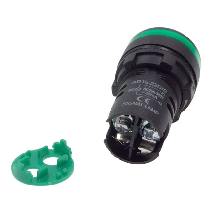 Kontrolka LED zielona - AD16-22DS - lampka sygnalizacyjna