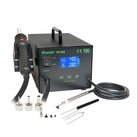 Stacja lutownicza hotair 600W + chwytak podciśnieniowy SMD, SS-956B Proskit