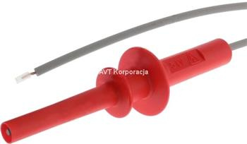 Przewód bezpieczny w.n. 5kV z wtykiem czerwony