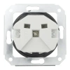 2x Gniazdko elektryczne Schuko okrągłe z ramką podwójną, czarne, montaż podtynkowy, Ceramic Loft