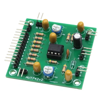 Mikser audio stereo 4-kanałowy TL072, niski szum - zlutowany KIT AVT 742