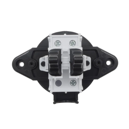 Włącznik światła podwójny, montaż natynkowy, kolor czarny, seria Retro PRL