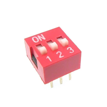 Przełącznik DIP-SWITCH, 3 sekcje, ON-OFF