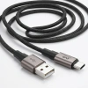 Kabel USB-A - USB-C, 3 A, 1,2 m, czarny, Miccell, MIC-003757