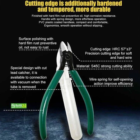 Szczypce PM-905FHC obcinaczki Cu 2mm / stal 0.8mm 128mm Proskit